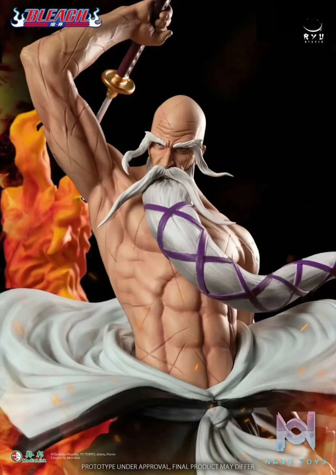 Ryu Studio – Bleach Collectible Statue Yamamoto Genryuusai Shigekuni (Licensed)