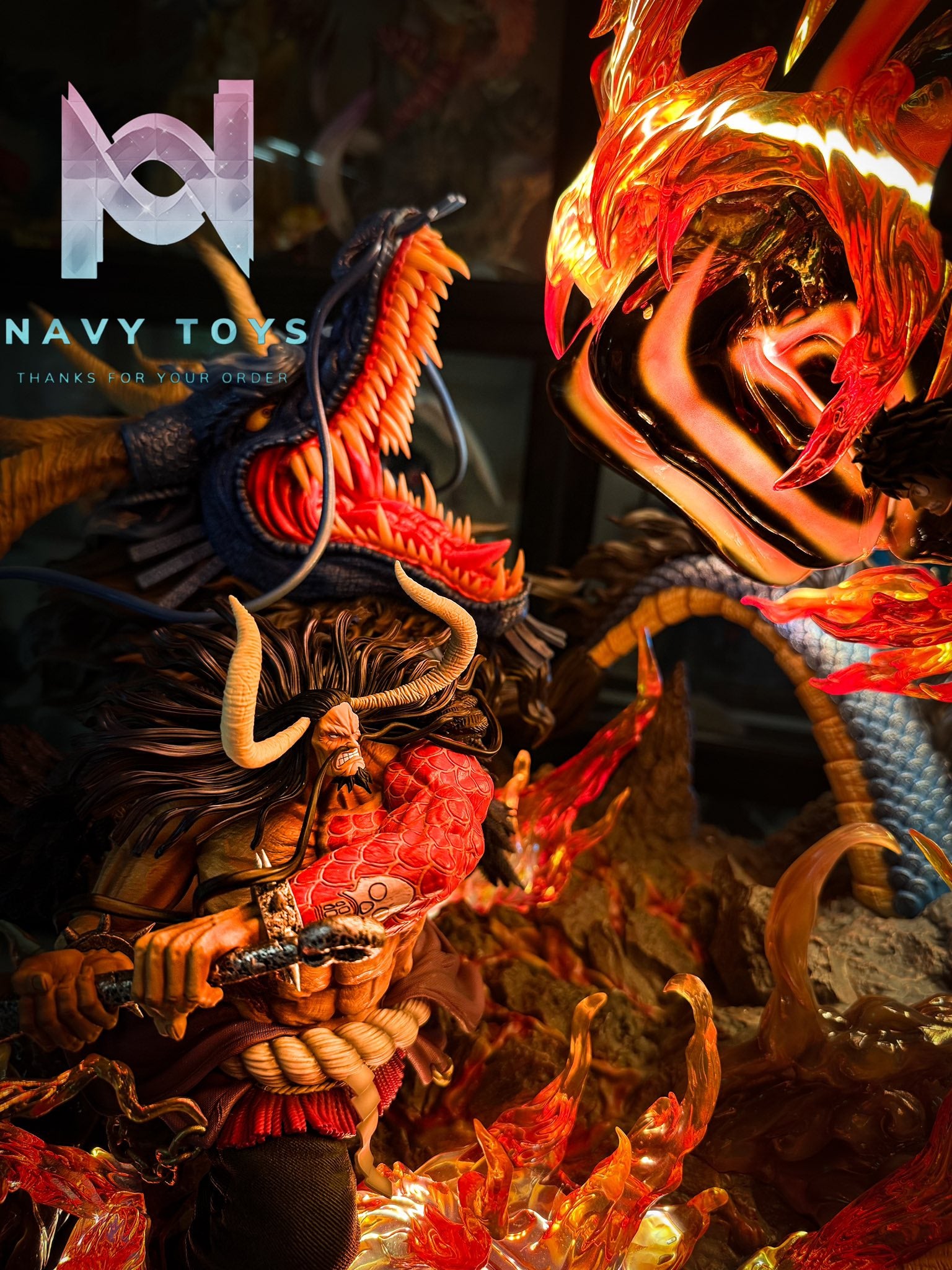 Ventus Studio Kaido vs Luffy - One Piece resin statue ventus Studio anime figure