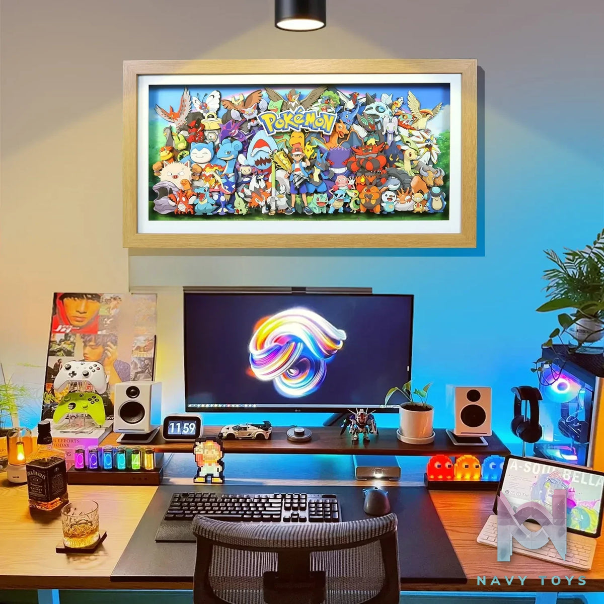 KALA HOME Studio – Pokémon Multiple Characters #01 3D Decorative Painting Pokémon