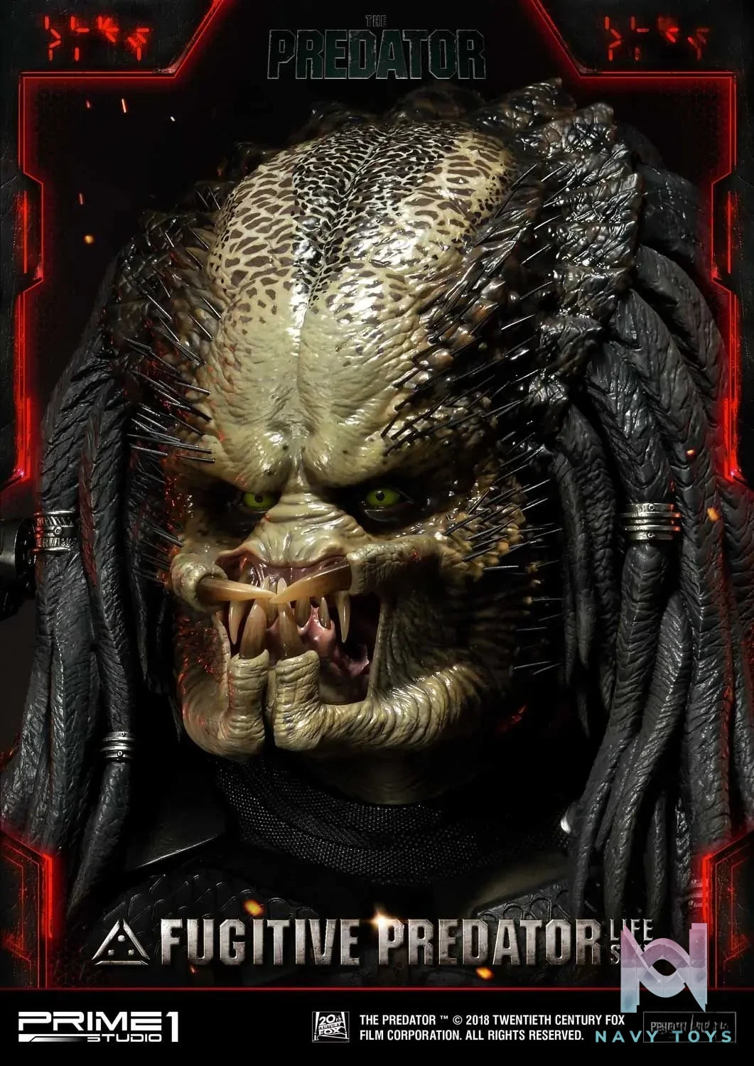 Prime 1 Studio – Life Size Bust The Predator (Film) Fugitive Predator LSTPR-01 LSTPR-01DX (Licensed)
