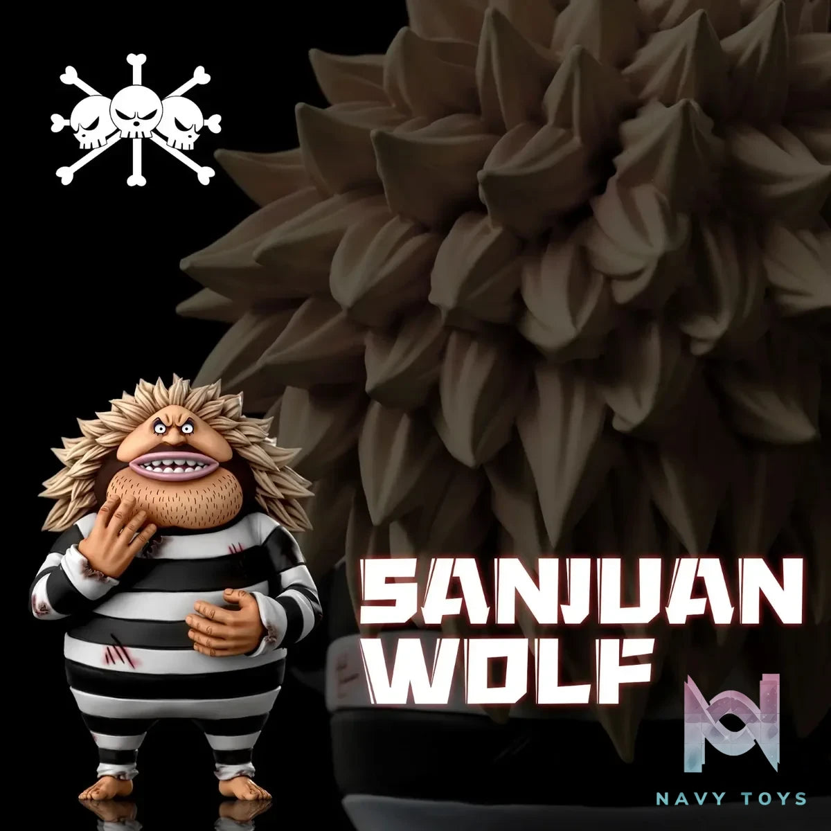 A+ Studio - One Piece Summit War Saga Blackbeard Pirates Sanjuan Wolf resin statue Navy Toys anime figure