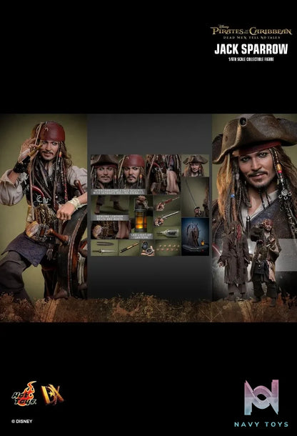 Hottoys – Pirates of the Caribbean: Dead Men Tell No Tales Jack Sparrow 1/6th scale Collectible Figure DX37 DX38 (Licensed)