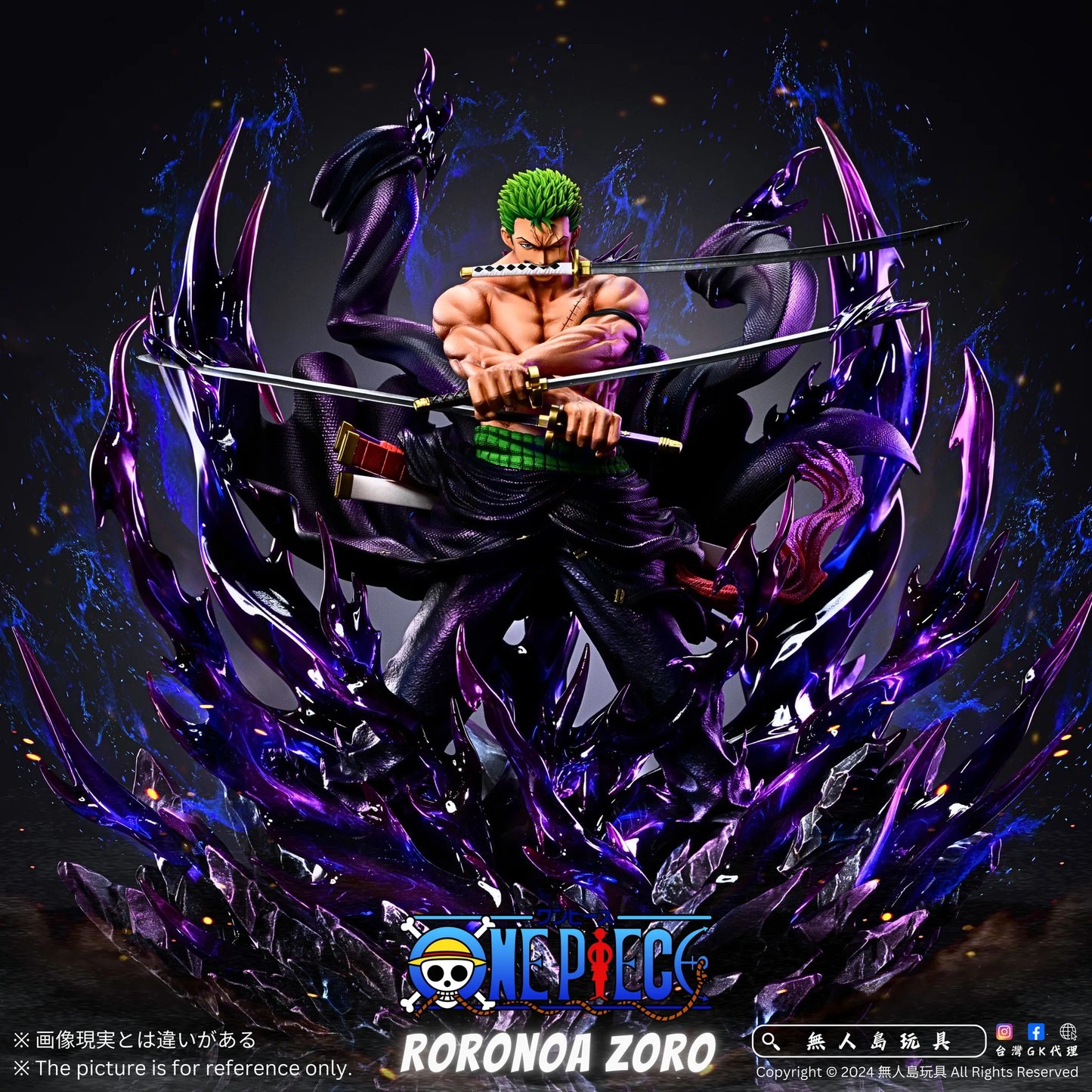 Zoro - One Piece - Rc ( Discount 50% ) resin statue Recast anime figure