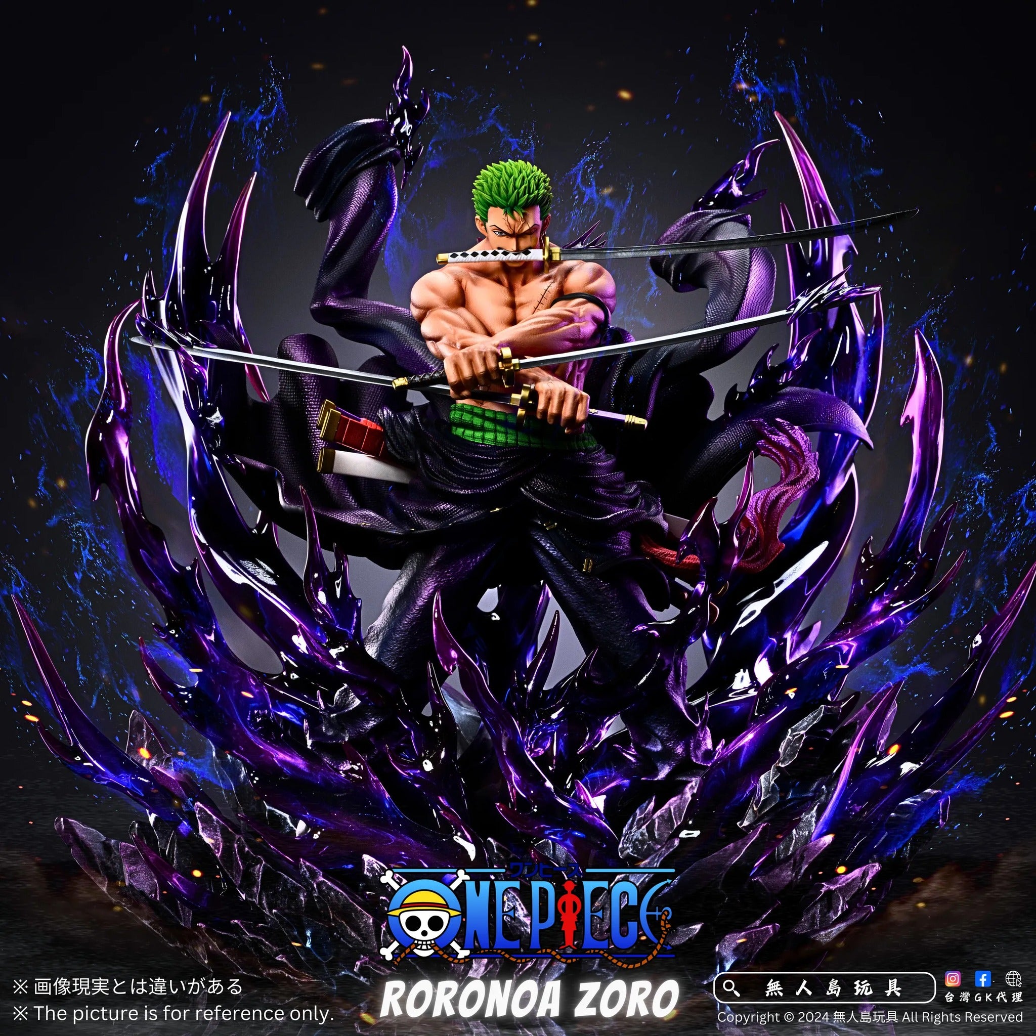 Zoro - One Piece - Rc ( Discount 50% ) resin statue Recast anime figure