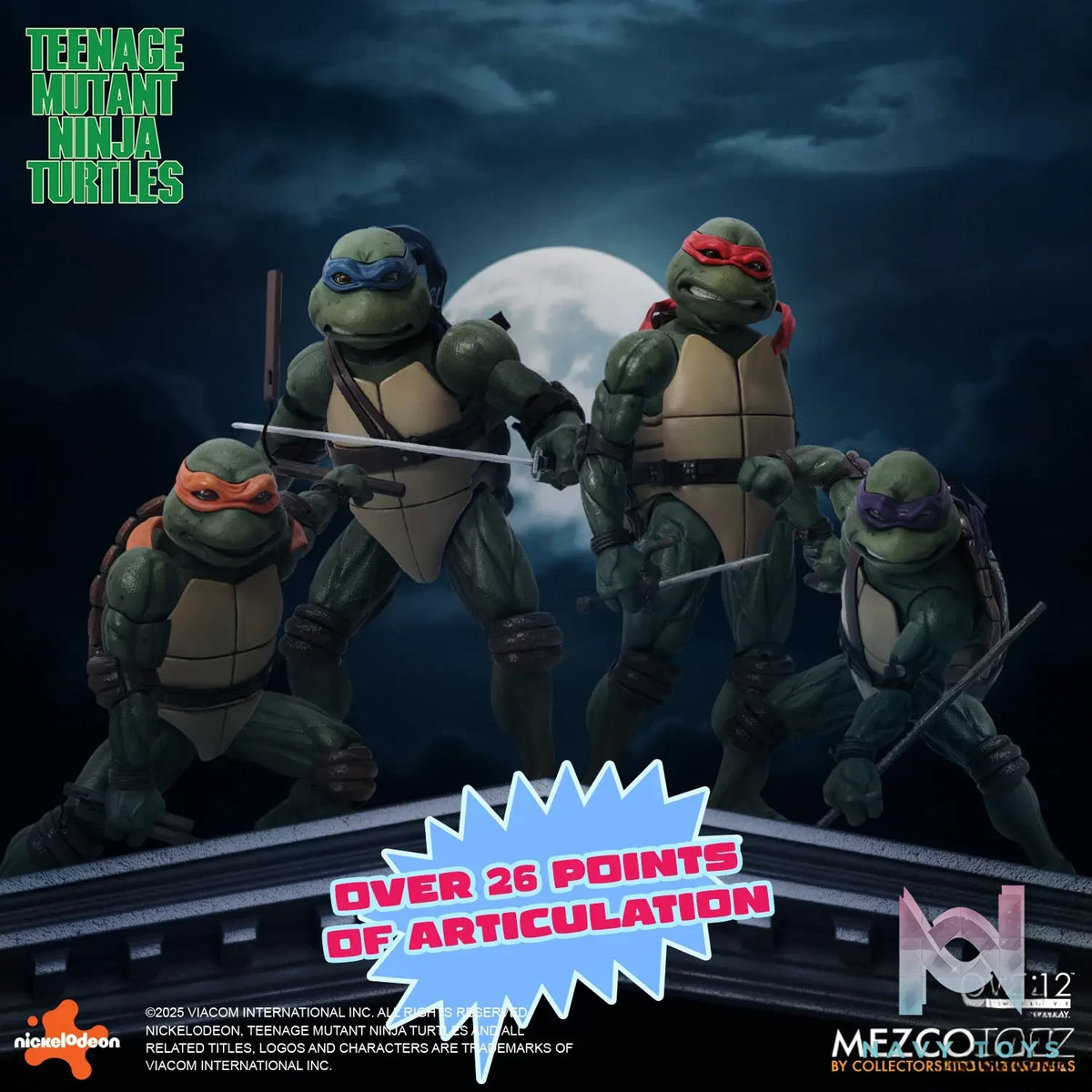 Mezco Studio – Teenage Mutant Ninja Turtles (1990) Boxed Set 1/12 Action Figure (Licensed)
