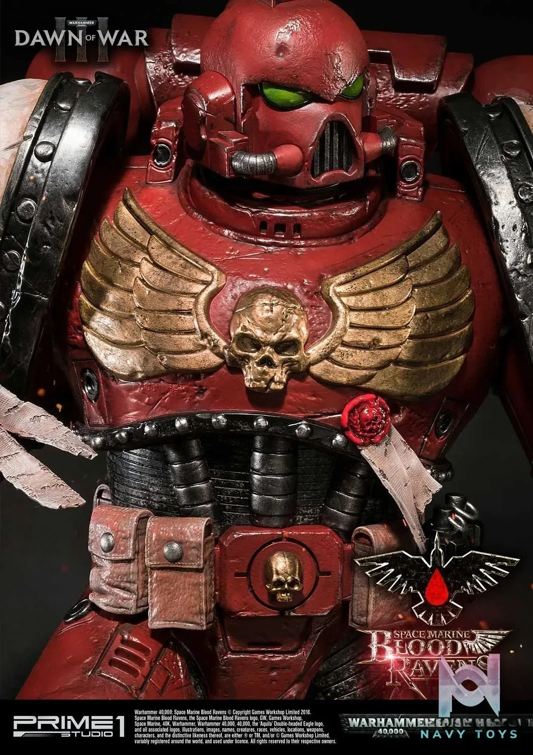 Prime 1 Studio – Premium Masterline Warhammer 40,000: Dawn of War III Space Marine Blood Ravens PMWH40K-02 PMWH40K-02DX (Licensed)
