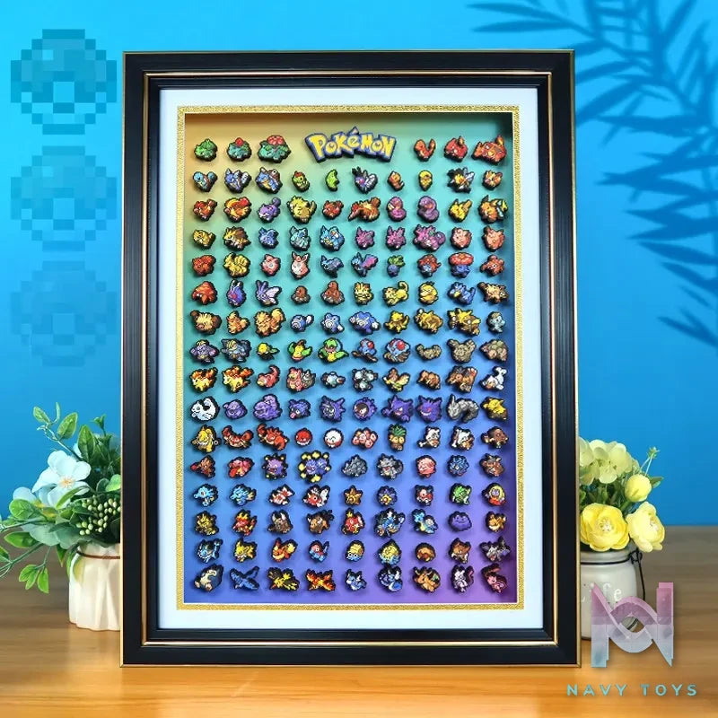 KALA HOME Studio – Generation I Pokémon Pixel Art 3D Decorative Painting Pokémon