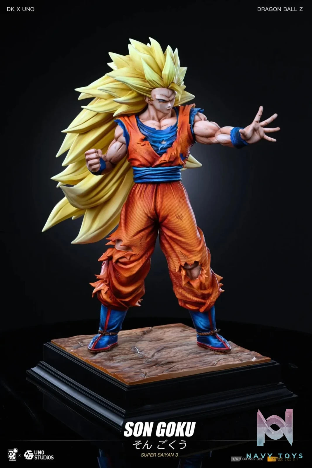 DK Studio - Dragon Ball Super Saiyan 3 Goku resin statue Navy Toys anime figure