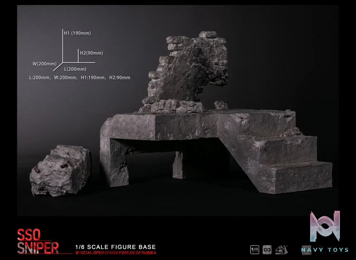 MOjingToys – Modular Series 1/6 Scale Urban Stairwell Ruins Diorama Base L008 (Licensed)