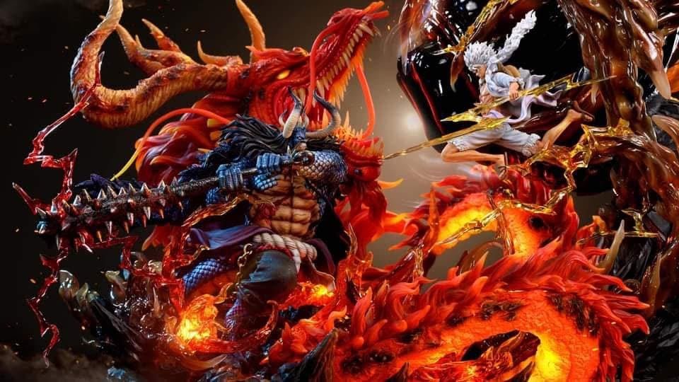 Luffy Ventus Studio - Nika vs Kaido resin statue Navy Toys anime figure