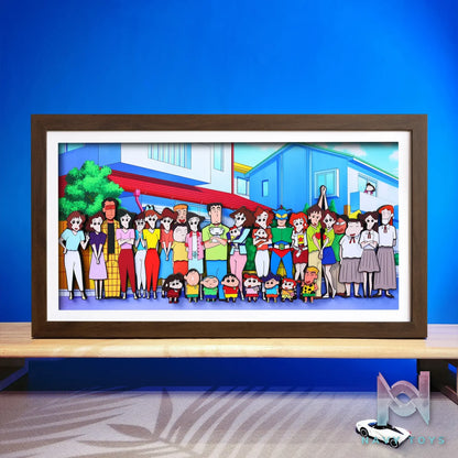 Yu Zhi Jiang Studio – Crayon Shin-chan Multiple Characters Series #2 3D Decorative Painting Crayon Shin-chan