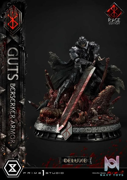 Ultimate Premium Masterline Berserk Guts, Berserker Armor Rage Edition UPMBR-18 UPMBR-18DX(Licensed) - Prime 1 Studio resin statue Navy Toys anime figure