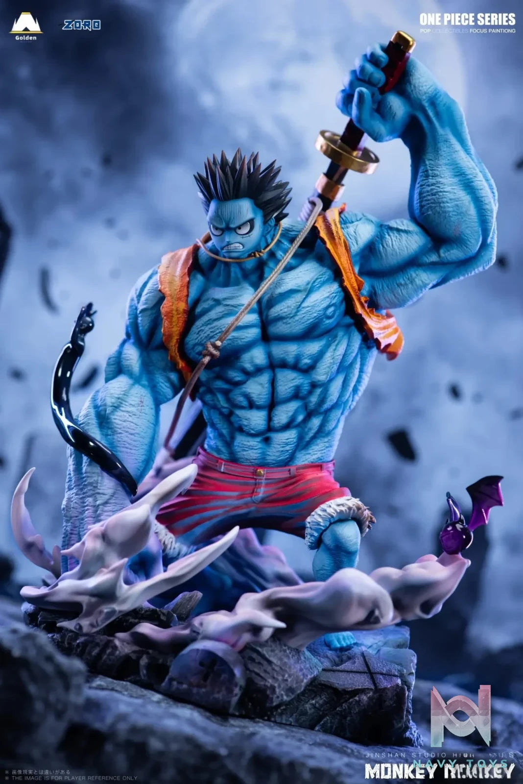 Jinshan Studio - One Piece Horror Series 2 Nightmare Luffy resin statue Navy Toys anime figure