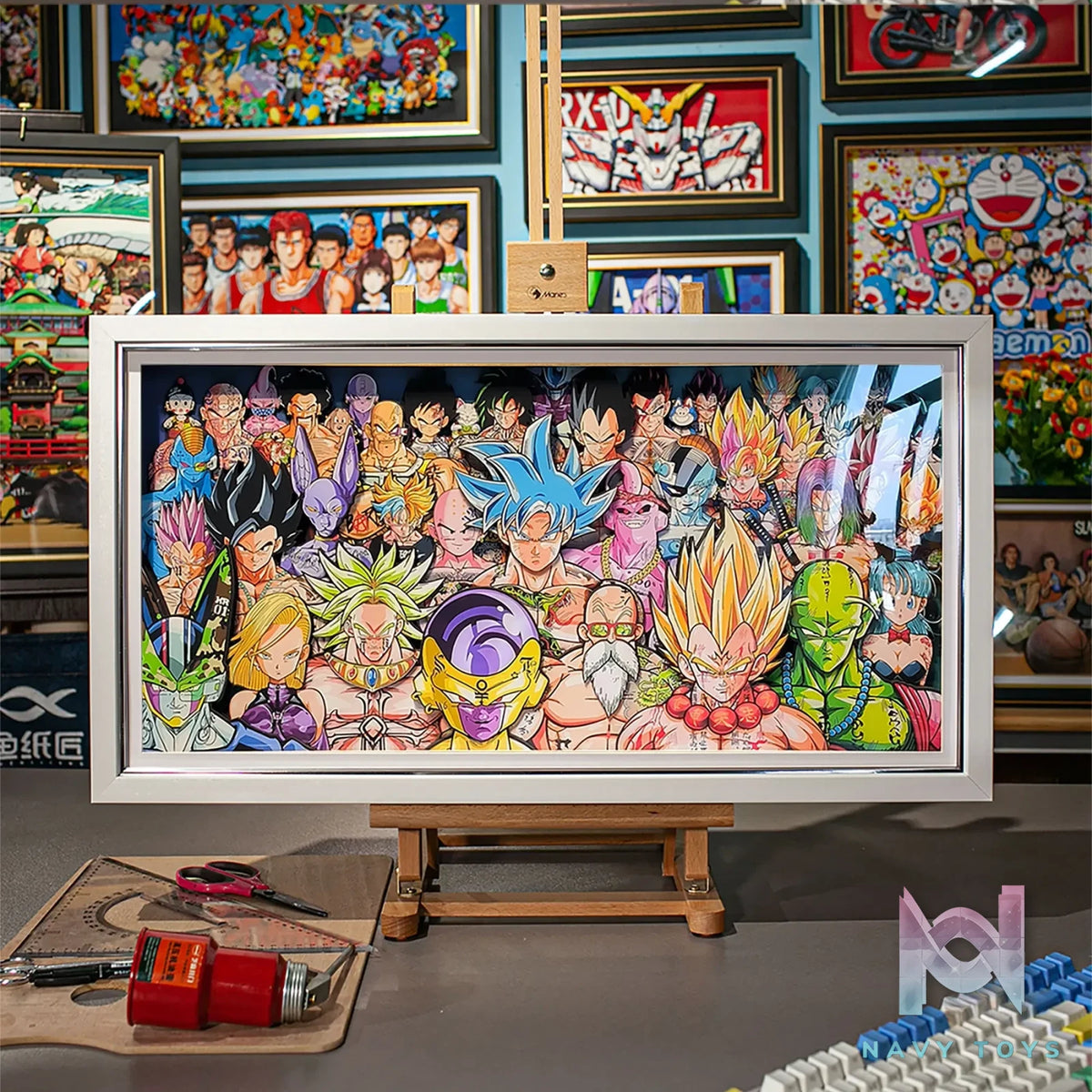 Yu Zhi Jiang Studio – Dragon Ball Multiple Characters Series #8 3D Decorative Painting Dragon Ball