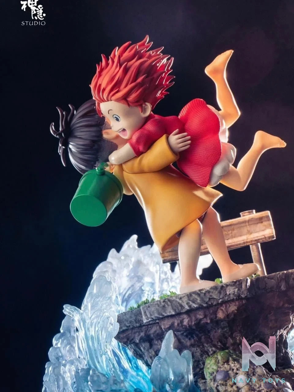 Ponyo & Sosuke - Ponyo On The Cliff By The Sea - ShenYin Studio resin statue shenyin studio anime figure
