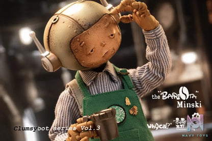 Whycat Studio & GEARHEADTOYS Studio – ClumsyBot Series 3 Barista Minski GHT005 (Licensed)