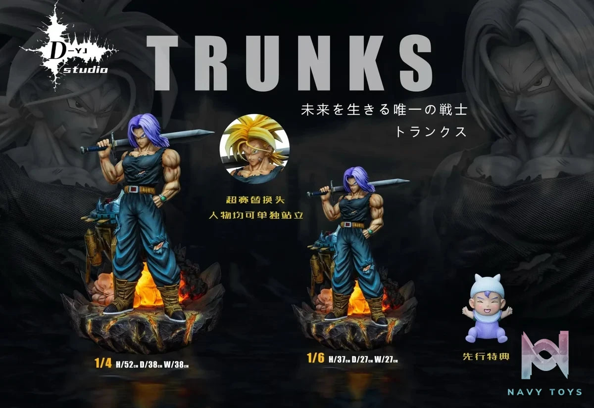 D - YJ Studio - Dragon Ball Sword Carrying Trunks resin statue Navy Toys anime figure