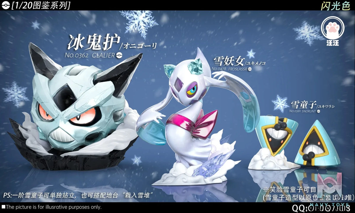 Wang Wang Studio – Pokémon Pokédex Glalie & Froslass & Snorunt