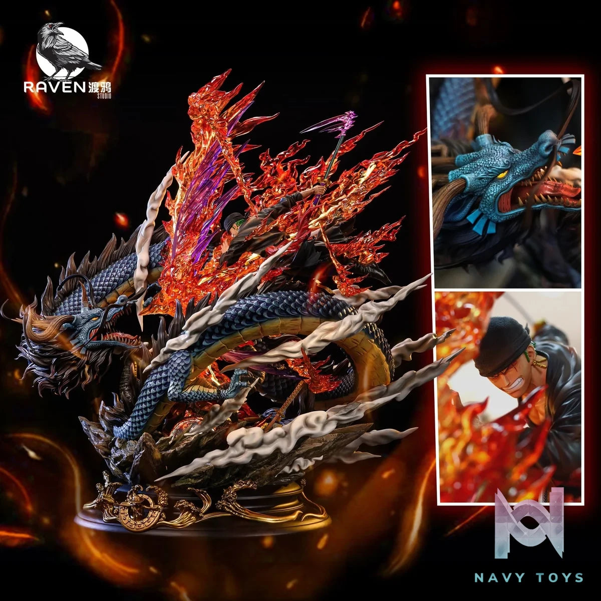 Zoro vs Kaido - One Piece - Raven Studio resin statue RAVEN Studio anime figure