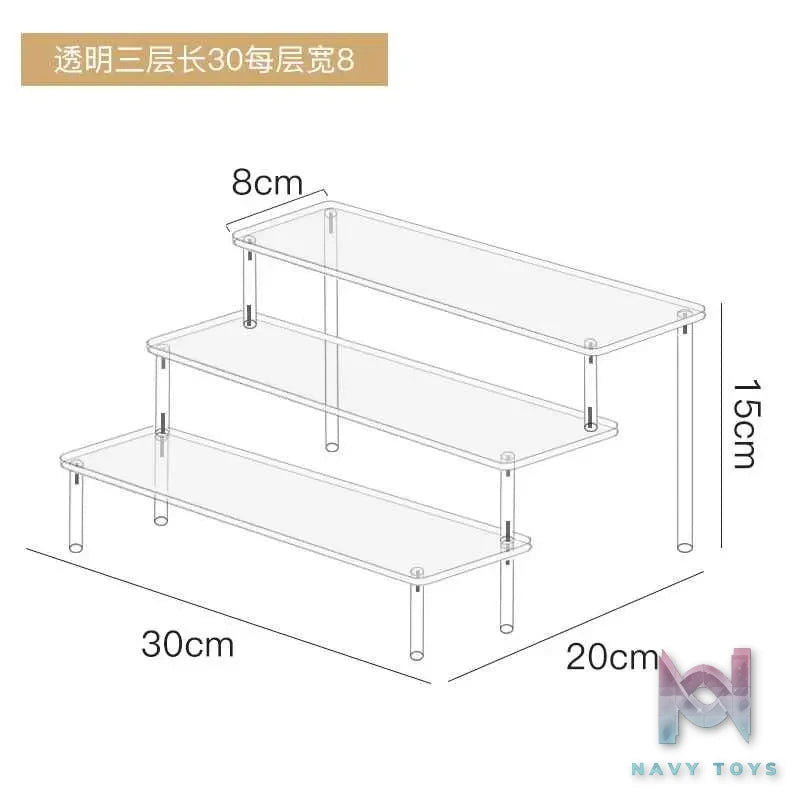 Showcase Factory – Acrylic Stair Display Stand for Nendoroids Blind Boxes Mini Figures