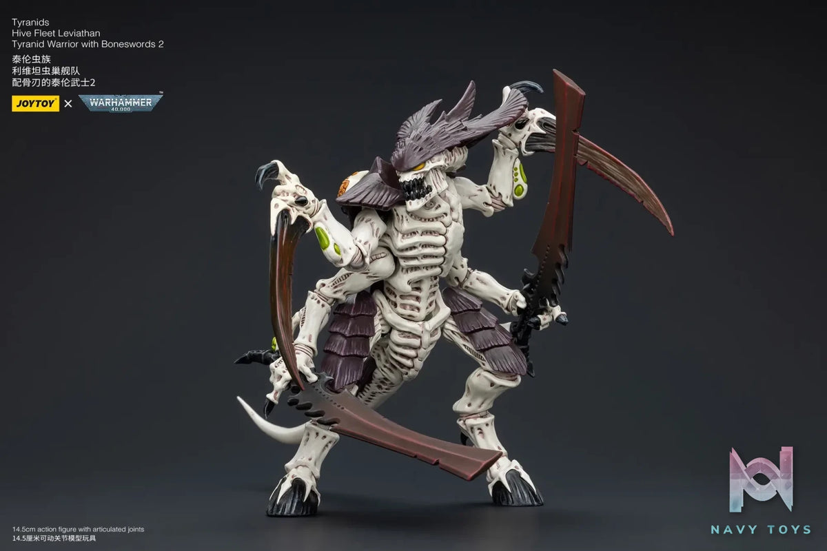 JOYTOY Studio – Warhammer 40,000 Tyranids Hive Fleet Leviathan Tyranid Warrior with Boneswords 2 JT8766 (Licensed)