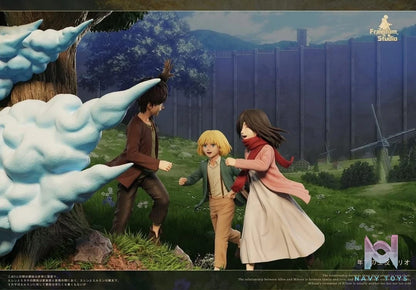 Eren & Mikasa & Armin - Attack On Titan - Freedom Studio resin statue freedom studio anime figure