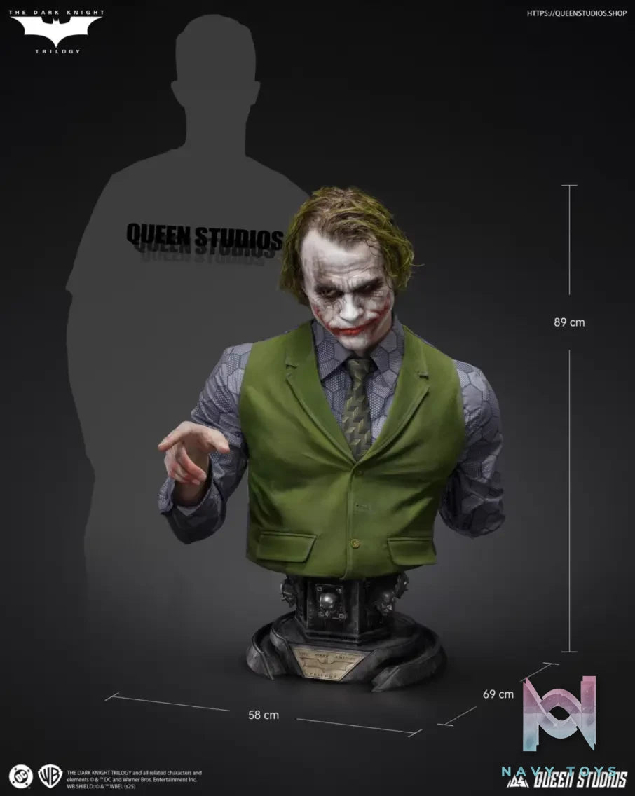 Queen Studios – The Dark Knight: The Joker Life-Size Bust Statue (Licensed)