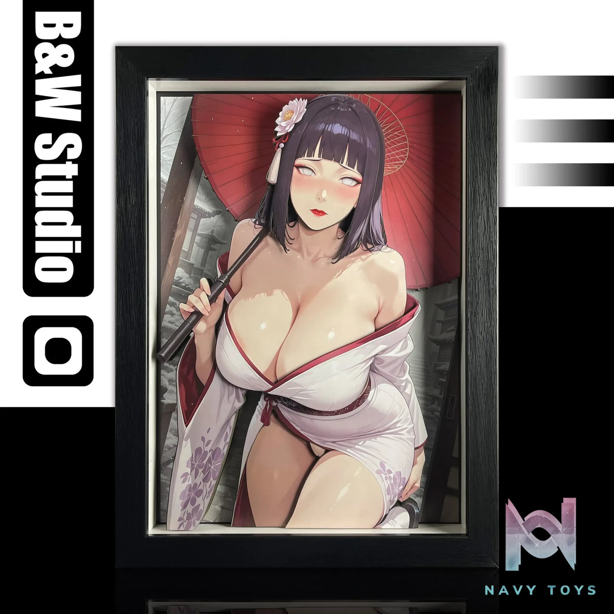 B&W Studio – Hinata Hyuga Ver. Kimono 3D Decorative Painting Naruto