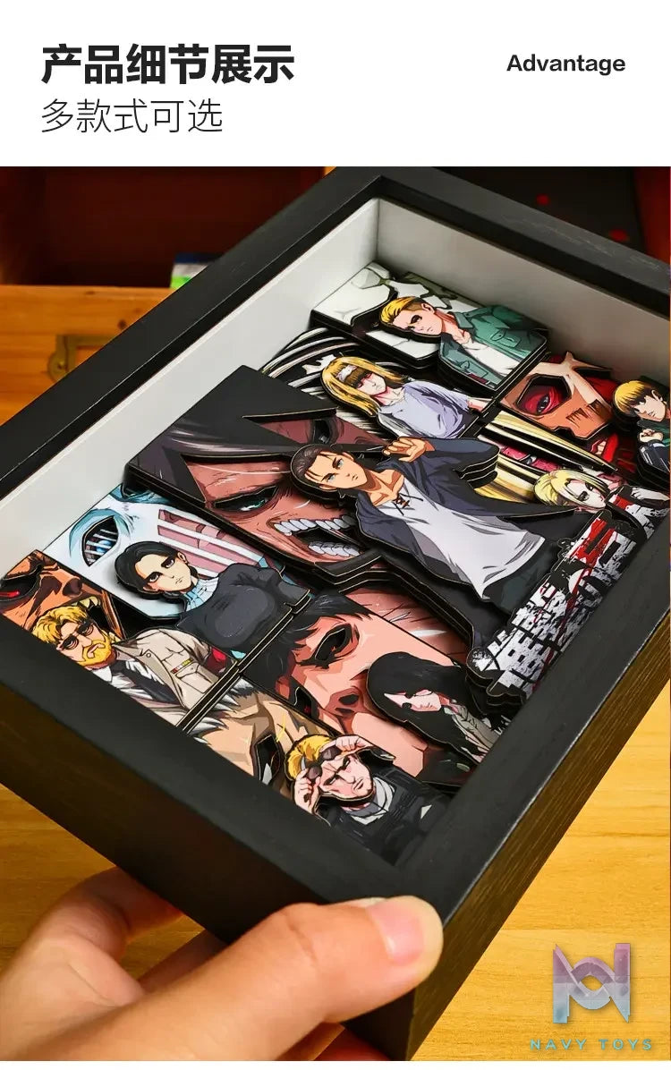 Yu Zhi Jiang Studio – Attack on Titan Multiple Characters 3D Decorative Painting Attack on Titan