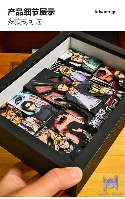 Yu Zhi Jiang Studio – Attack on Titan Multiple Characters 3D Decorative Painting Attack on Titan