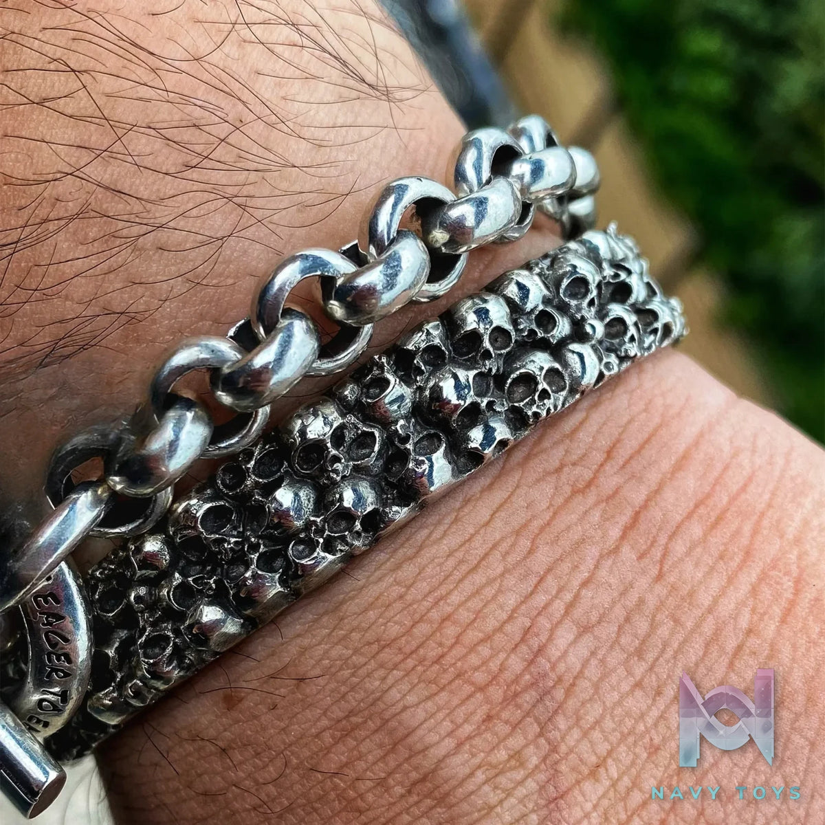 Raven Studio (silver jewelry) – Original Exclusive “Impermanence” Vortex Skull Bracelet Original