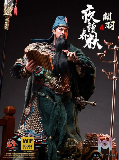 JSTOYS Studio – 1/6 W001 Night-reading The Spring And Autumn Annals Guan Yu, Yuchang (WF2024 EVENT-EXCLUSIVE EDITION) W001