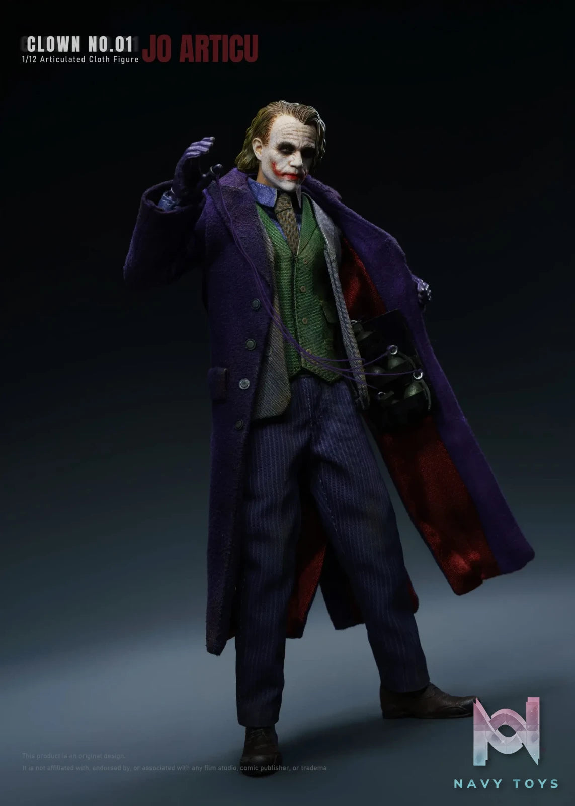 JO ARTICU Studio – CLOWN No.01 1/12 Scale Cloth Outfit Articulated Figure DC Comics