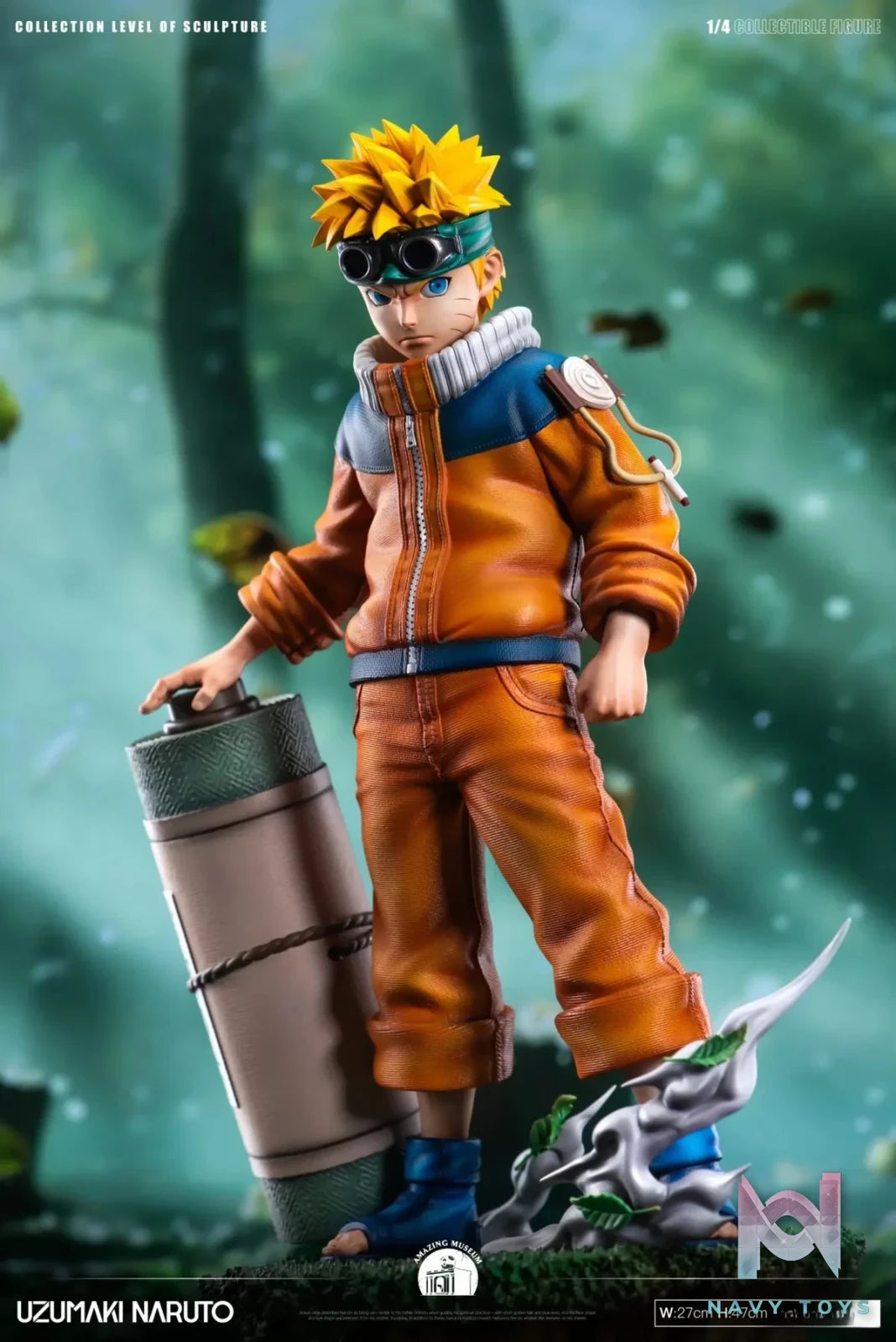 Amazing Museum Studio - Naruto Childhood Door God Series 1 Uzumaki Naruto resin statue Navy Toys anime figure