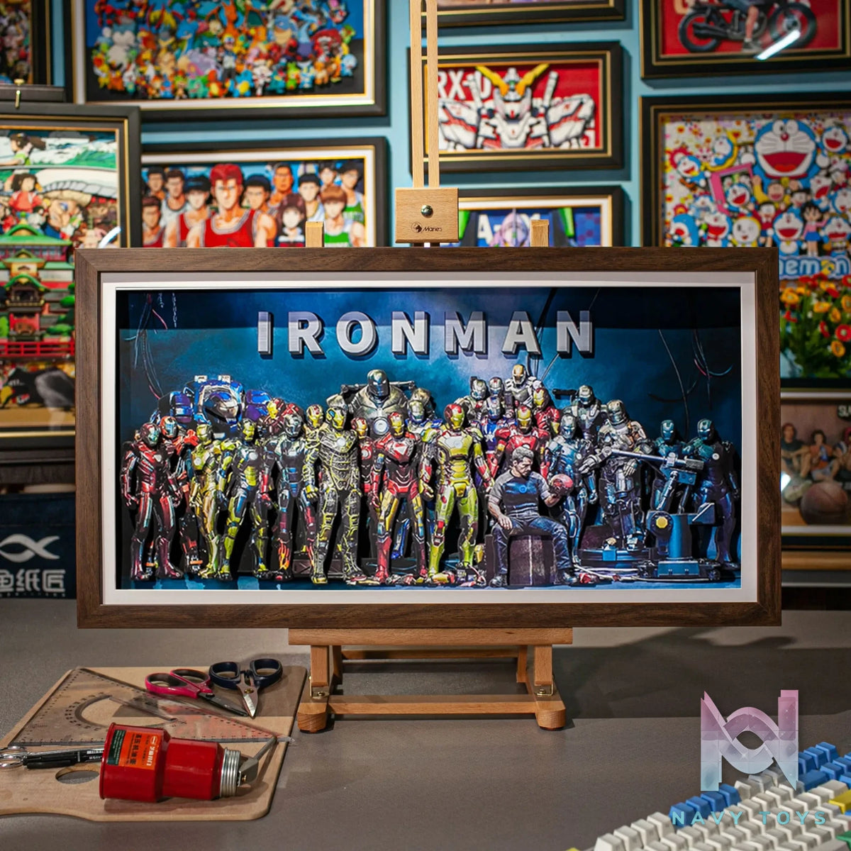 Yu Zhi Jiang Studio – Iron Man Series #3 3D Decorative Painting Marvel