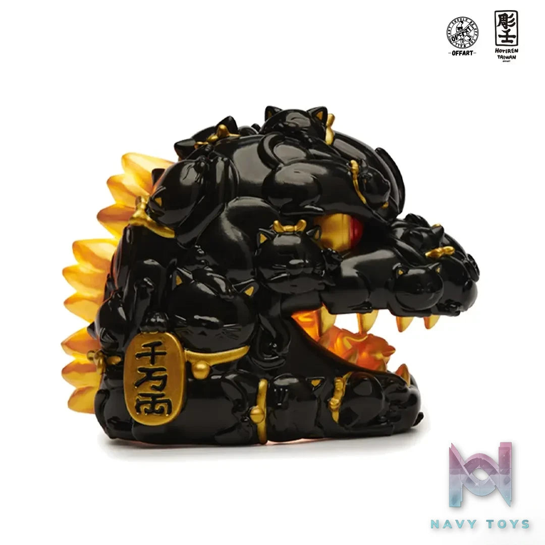 OFFART & A Ren – OFFART X Horiren Red Flame Hundred Cats Mini – Black Gold Bust (Licensed)