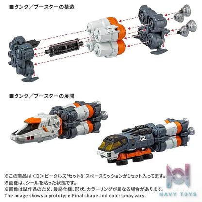 TAKARA TOMY – T-Spark Diaclone D Vehicles Set 8: Space Mission (Licensed)