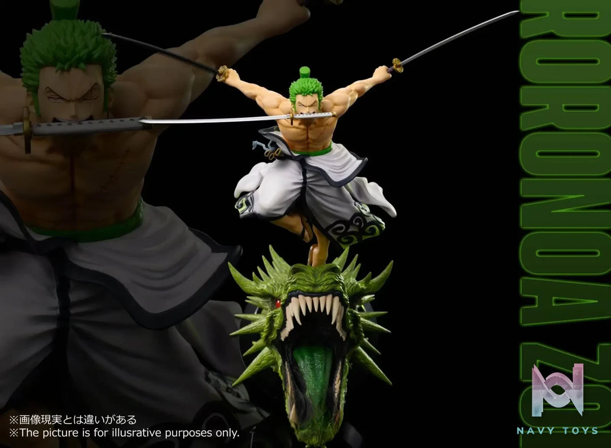 Espada Art Studio – One Piece Roronoa Zoro Wano Arc Three-Sword Style 1/8 Scale Wall Statue (Licensed)