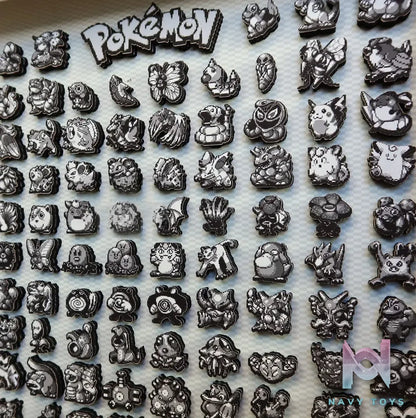 KALA HOME Studio – Black And White Generation I Pokémon Pixel Art 3D Decorative Painting Pokémon