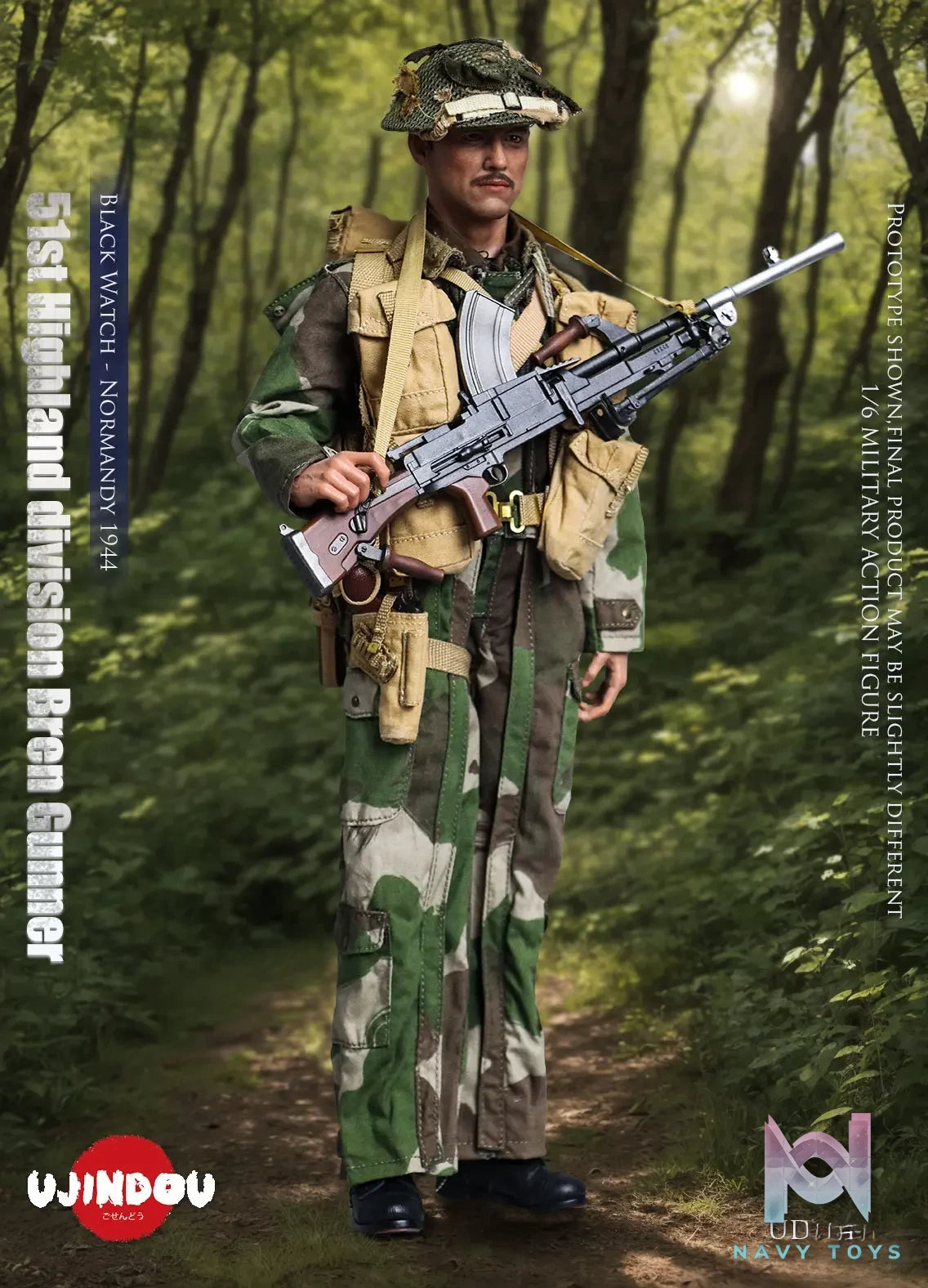 UJINDOU – Original 51st Highland division Bren Gunner Black Watch – Normandy 1944 (Licensed)