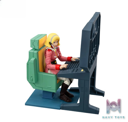 Megahouse – G.M.G. COLLECTION EX Mobile Suit Gundam White Base Bridge Communications Officer Desk Set (Licensed)