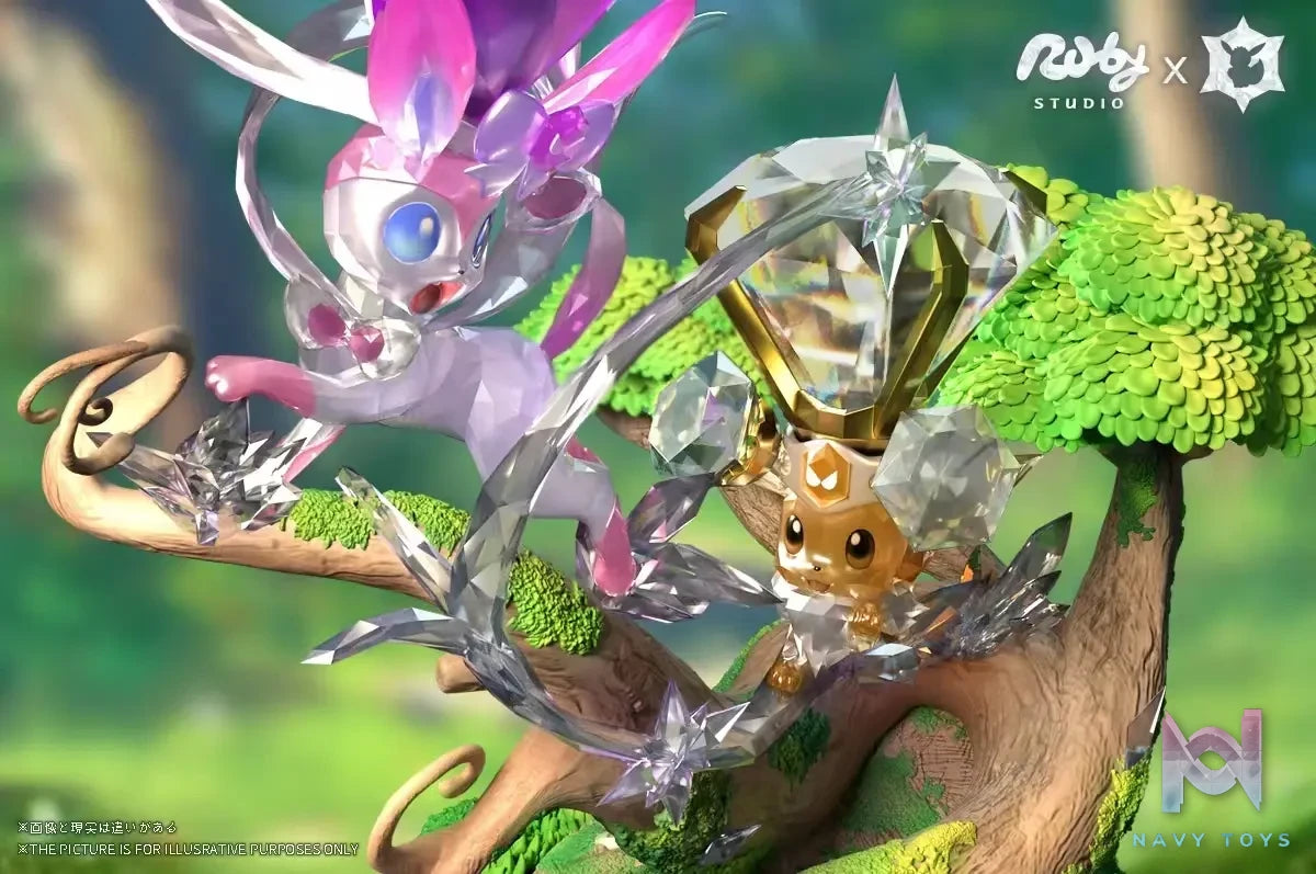 Ruby Studio – Pokémon Terastal Eevee Forest Eevee & Sylveon