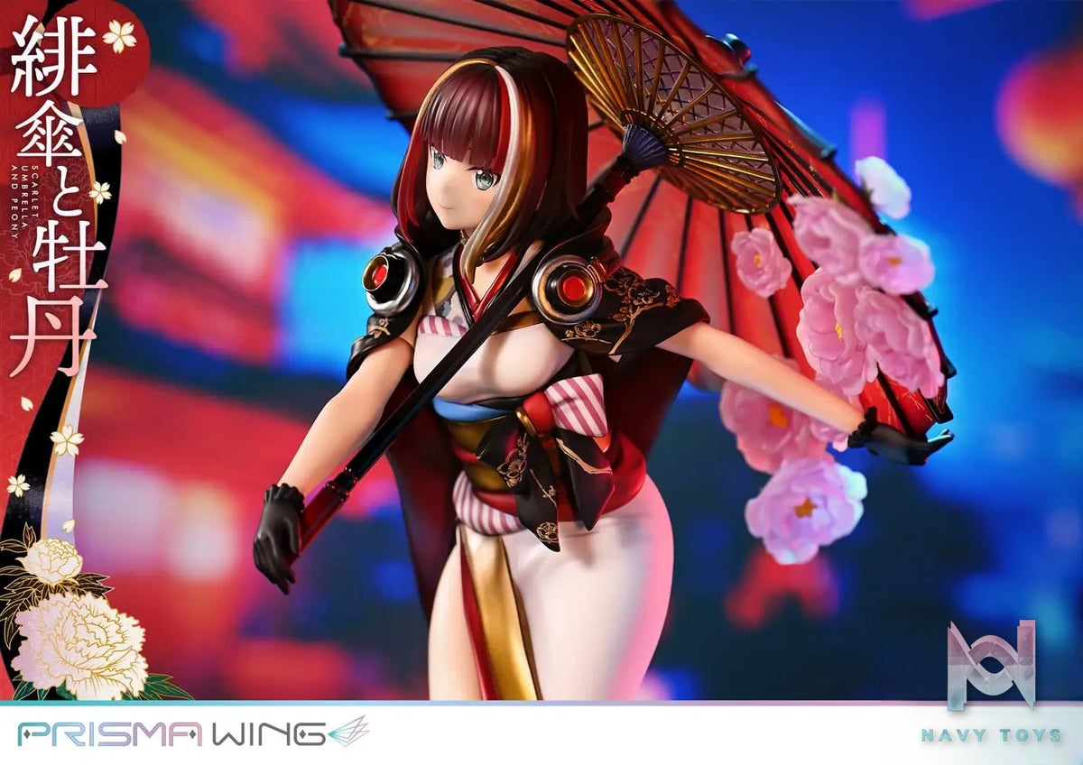 Prime 1 Studio & PRISMA WING Collection – fuzichoco original Illustration Scarlet Umbrella and Peony 1/7 Scale Pre-Painted Figure PWFZCC-01P PWFZCC-01PDX (Licensed)