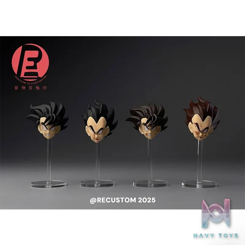 Recustom Studio – Dragon Ball Son Goku & Vegeta Beaten Double Head Sculpture Set