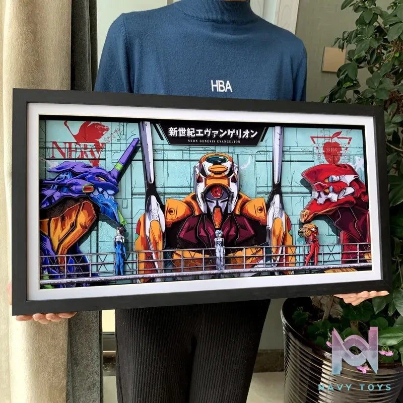 KALA HOME Studio – Neon Genesis Evangelion Multiple Characters #01 3D Decorative Painting eon Genesis Evangelion