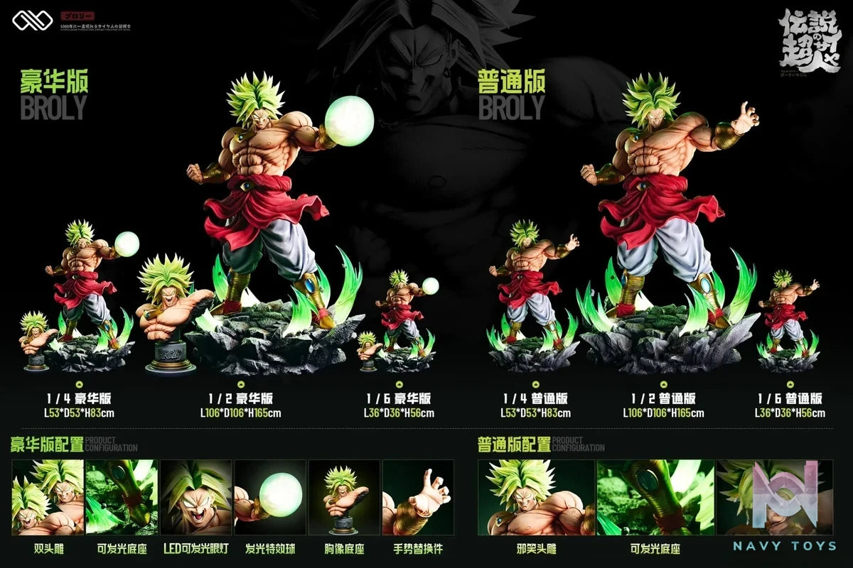 Infinite Studio - Dragon Ball 1/2 Broly resin statue Navy Toys anime figure