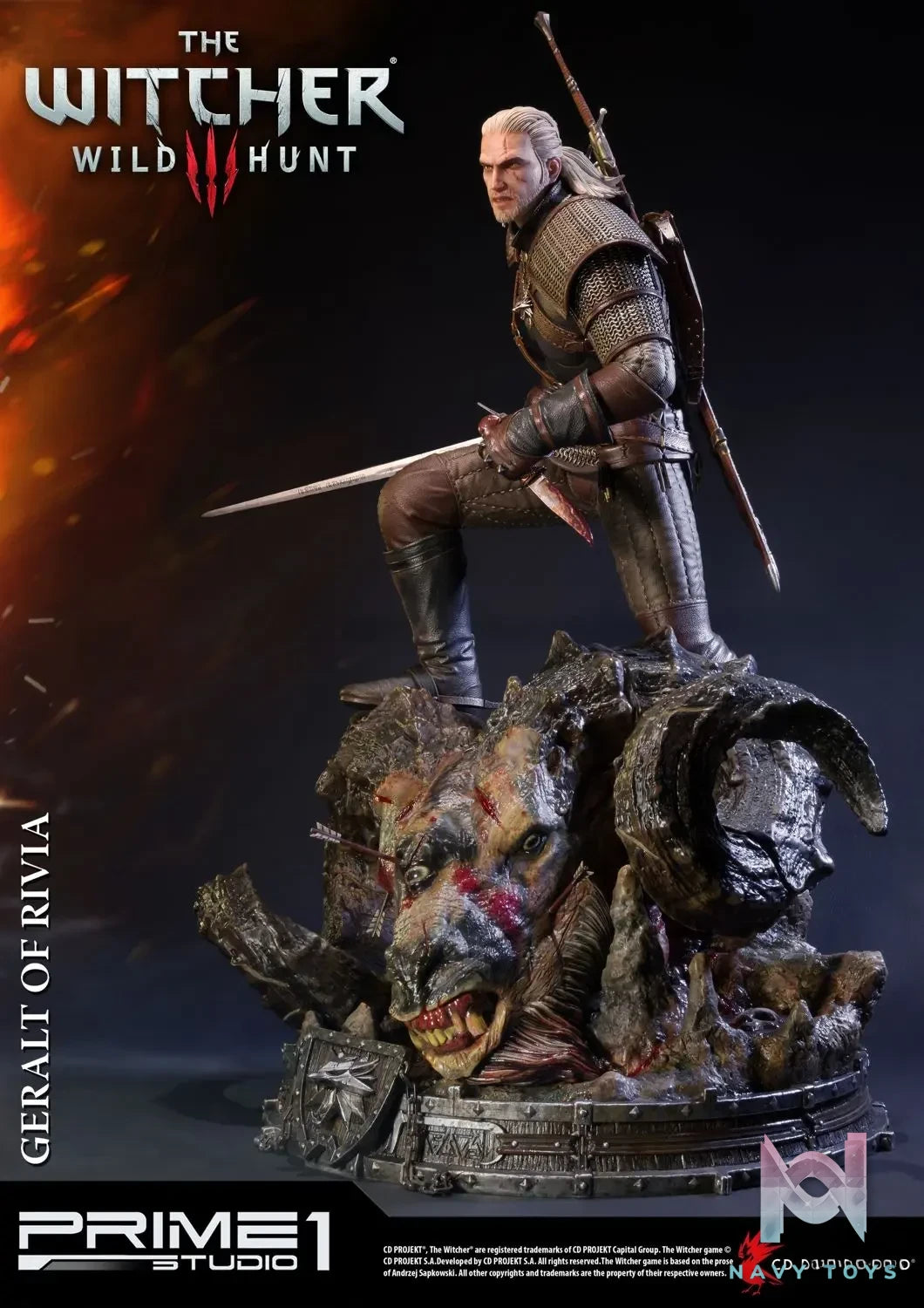 Prime 1 Studio – Premium Masterline The Witcher 3: Wild Hunt Geralt of Rivia PMW3-01 PMW3-01EX (Licensed)