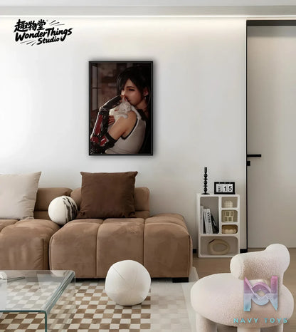 Wonder Things Studio – Tifa Lockhart Cat Lover Decorative Painting Final Fantasy