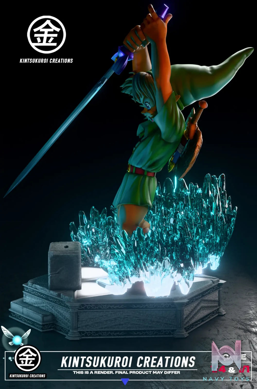 KINTSUKUROI CREATIONS Studio – The Legend of Zelda YOUNG LINK PULLING MASTER SWORD