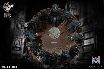 Hard Shell Studio – Godzilla 12-Head Relief Wall Clock Godzilla